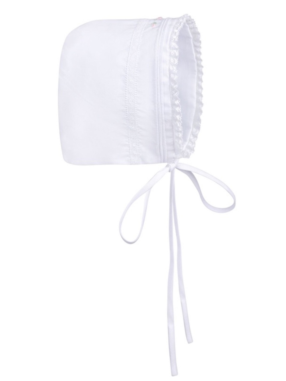 Feltman Brothers Classic Floral Bullion & Lace Baby Bonnet